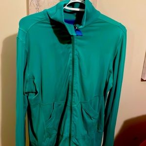 Reversible green Lulu Lemon zip up jacket